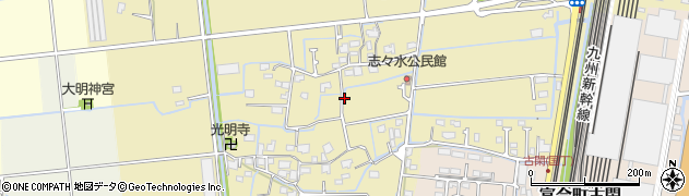 熊本県熊本市南区富合町志々水周辺の地図