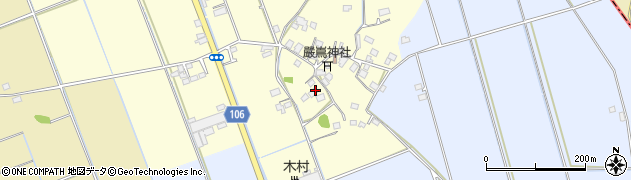 熊本県上益城郡甲佐町芝原周辺の地図