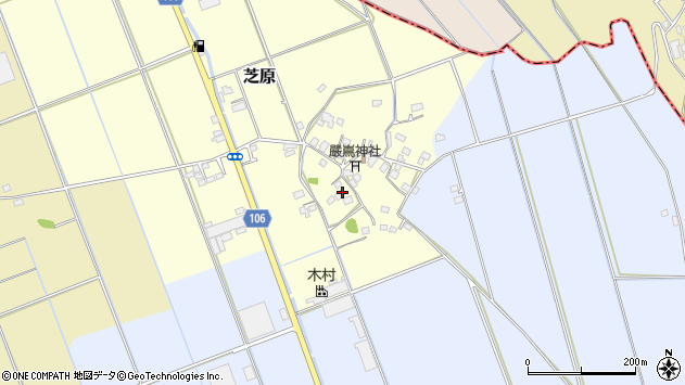 〒861-3244 熊本県上益城郡甲佐町芝原の地図
