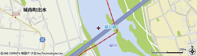 高速緑川橋周辺の地図