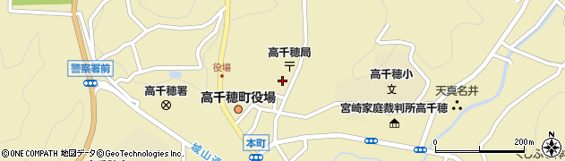 延岡県税・総務事務所　高千穂窓口周辺の地図