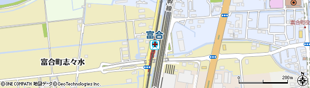 富合駅周辺の地図