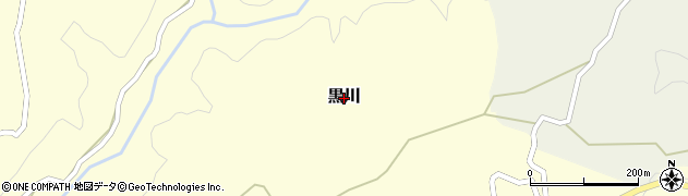 熊本県山都町（上益城郡）黒川周辺の地図