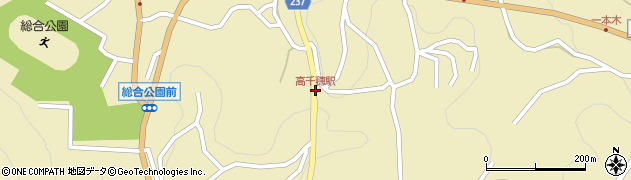 高千穂駅周辺の地図