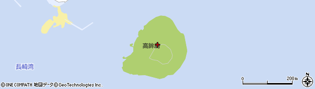 高鉾島周辺の地図