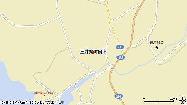 〒853-0604 長崎県五島市三井楽町貝津の地図