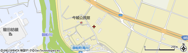 熊本県御船町（上益城郡）滝川周辺の地図