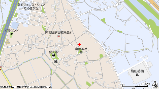 〒861-3201 熊本県上益城郡御船町陣の地図