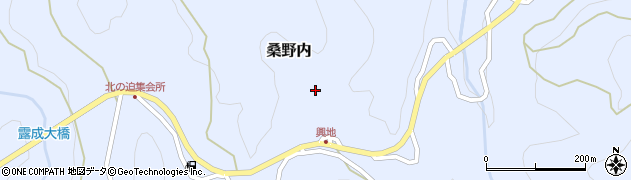 宮崎県五ヶ瀬町（西臼杵郡）桑野内周辺の地図