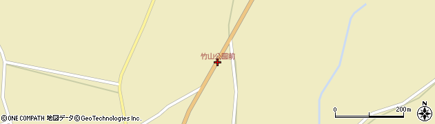 竹山公園前周辺の地図