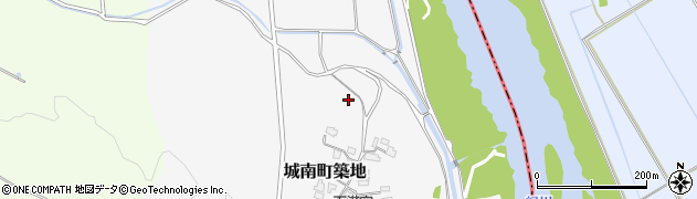 熊本県熊本市南区城南町築地周辺の地図