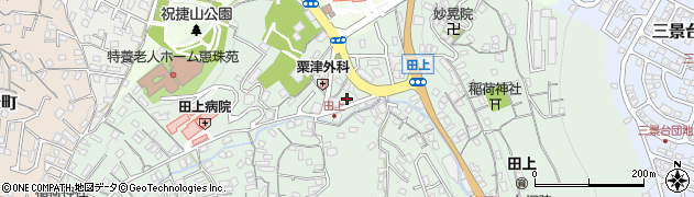 長崎田上郵便局周辺の地図