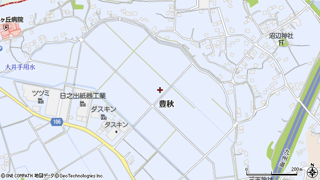 〒861-3131 熊本県上益城郡御船町豊秋の地図
