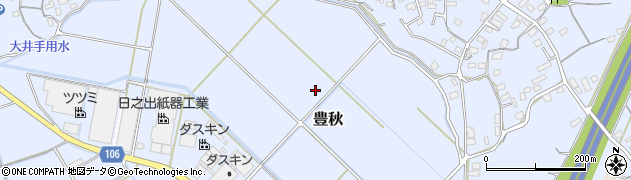 熊本県御船町（上益城郡）豊秋周辺の地図