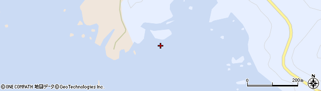 メンドリ碆周辺の地図