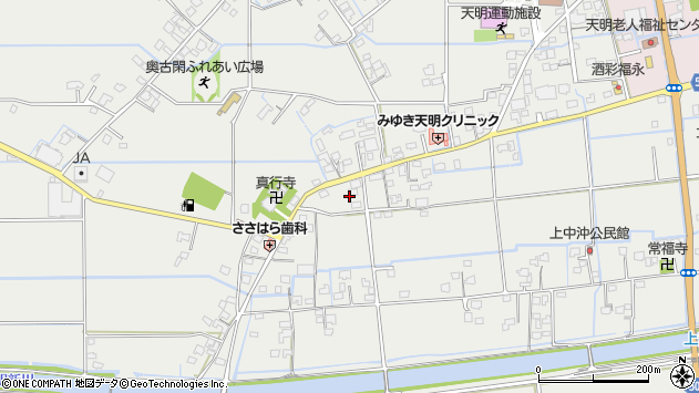 〒861-4125 熊本県熊本市南区奥古閑町の地図