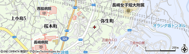 長崎県長崎市弥生町周辺の地図