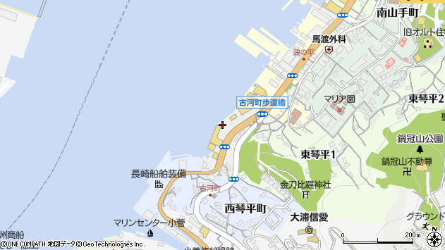 〒850-0935 長崎県長崎市古河町の地図