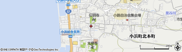 長崎県雲仙市小浜町北本町周辺の地図
