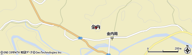 熊本県上益城郡山都町金内周辺の地図