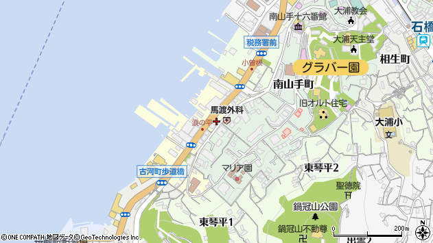 〒850-0936 長崎県長崎市浪の平町の地図