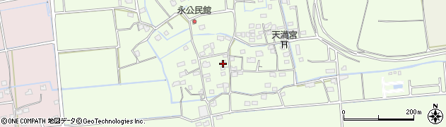 熊本県熊本市南区城南町永周辺の地図