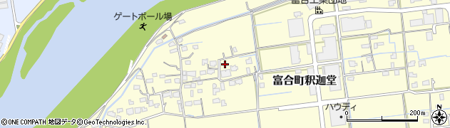 熊本県熊本市南区富合町釈迦堂周辺の地図