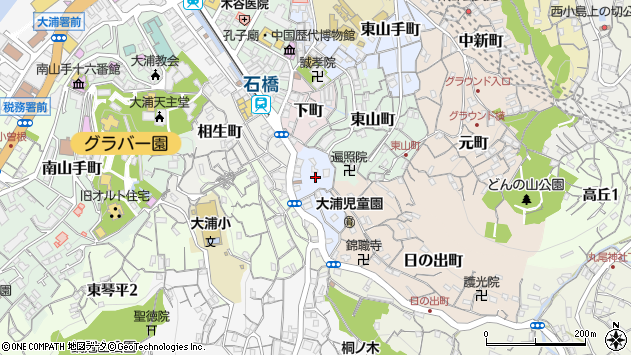 〒850-0916 長崎県長崎市大浦東町の地図