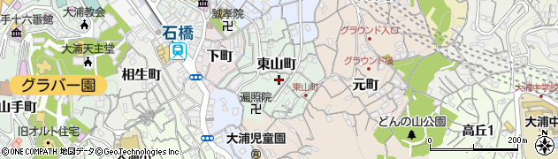 長崎県長崎市東山町周辺の地図