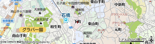 長崎県長崎市下町周辺の地図