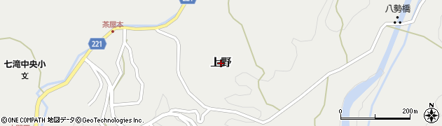 熊本県御船町（上益城郡）上野周辺の地図
