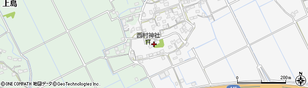 嘉島町西村集会所周辺の地図