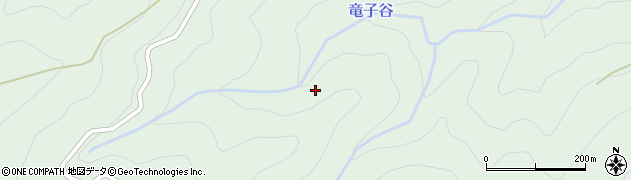 竜子谷周辺の地図
