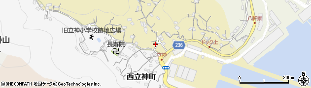 長崎立神郵便局周辺の地図