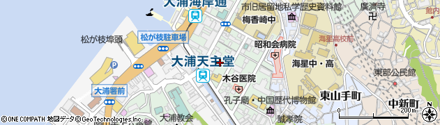 長崎県長崎市大浦町周辺の地図