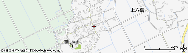 熊本県上益城郡嘉島町上六嘉869周辺の地図