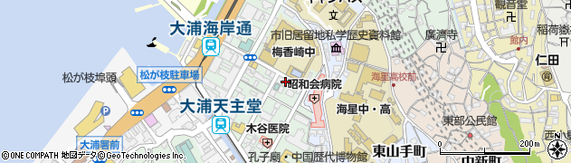 長崎市役所こども部児童センター・児童館　大浦児童センター周辺の地図