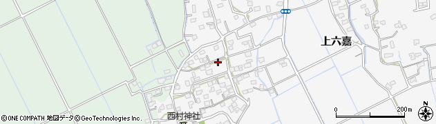 熊本県上益城郡嘉島町上六嘉1000周辺の地図