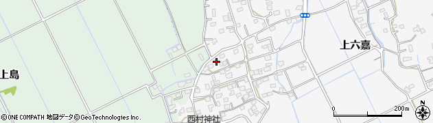熊本県上益城郡嘉島町上六嘉1012周辺の地図