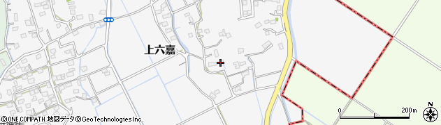 熊本県上益城郡嘉島町上六嘉366周辺の地図