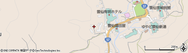 長崎県雲仙市小浜町雲仙周辺の地図