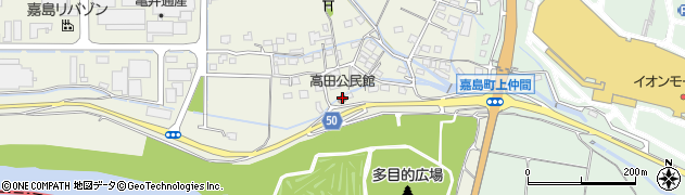 高田公民館周辺の地図