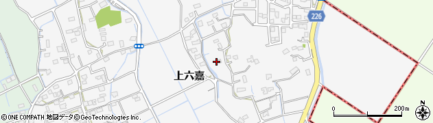 熊本県上益城郡嘉島町上六嘉404周辺の地図
