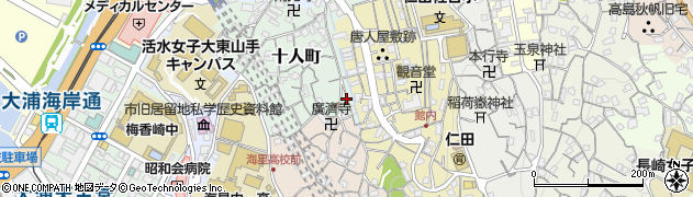 長崎県長崎市十人町12周辺の地図