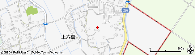 熊本県上益城郡嘉島町上六嘉387周辺の地図