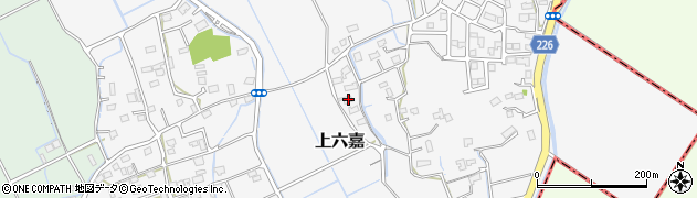 熊本県上益城郡嘉島町上六嘉443周辺の地図