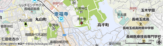 清水寺観音堂周辺の地図