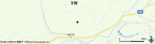宮崎県高千穂町（西臼杵郡）下野周辺の地図