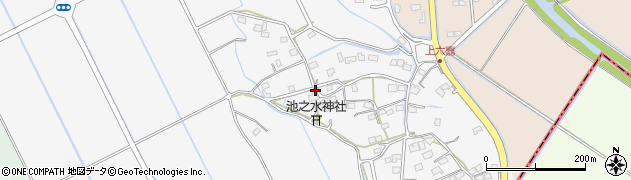 熊本県上益城郡嘉島町上六嘉1376周辺の地図