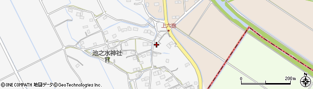 熊本県上益城郡嘉島町上六嘉232周辺の地図